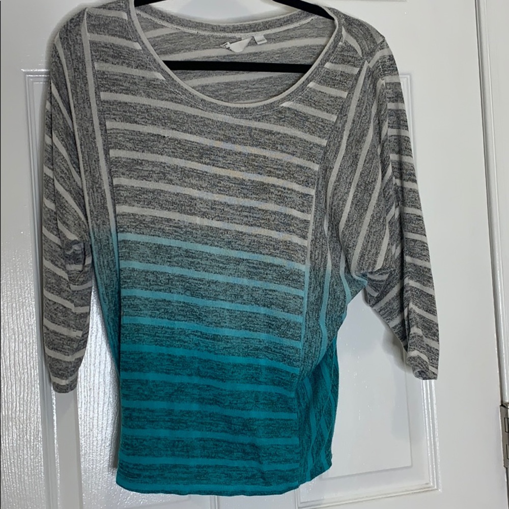 Teal and Gray T shirt